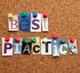 Best practice pinned on noticeboard
